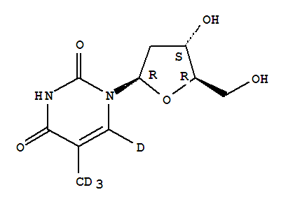 B-胸苷-D4结构式_347841-67-2结构式