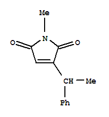 (9CI)-1-甲基-3-(1-苯基乙基)-1H-吡咯-2,5-二酮结构式_348085-50-7结构式