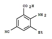 (9ci)-2-氨基-5-氰基-3-乙基-苯甲酸结构式_34921-74-9结构式