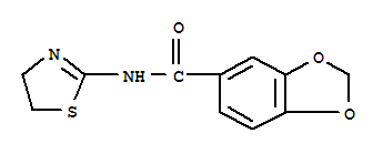 (9Ci)-N-(4,5-二氢-2-噻唑)-1,3-苯并二氧杂环戊烯-5-羧酰胺结构式_349415-55-0结构式