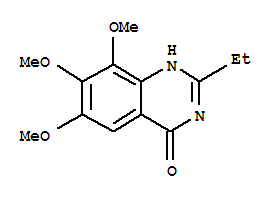 (9ci)-2-乙基-6,7,8-三甲氧基-4(1H)-喹唑啉酮结构式_35241-19-1结构式