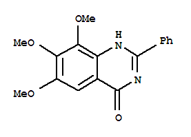 (9ci)-6,7,8-三甲氧基-2-苯基-4(1H)-喹唑啉酮结构式_35241-32-8结构式