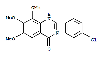 (9ci)-2-(4-氯苯基)-6,7,8-三甲氧基-4(1H)-喹唑啉酮结构式_35241-34-0结构式