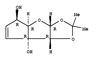 (9ci)-3a,4a,5,7b-四氢-2,2-二甲基-7Ah-环戊并[4,5]呋喃并[2,3-d]-1,3-二氧代-5,7a-二醇结构式_352422-81-2结构式