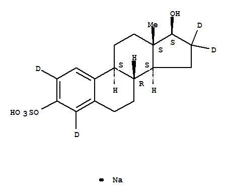 17B-雌二醇硫酸钠-D4结构式_352431-50-6结构式