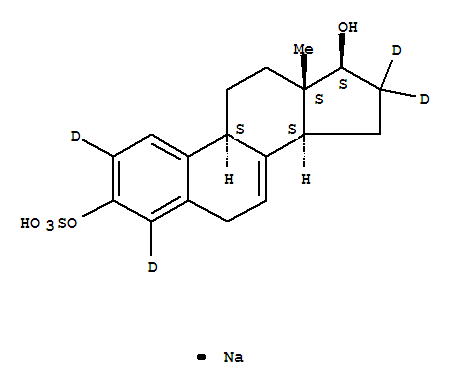 17B-二氢马烯雌酮硫酸钠-D4结构式_352431-51-7结构式