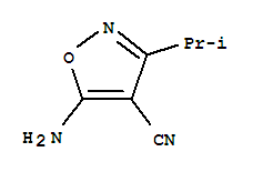 (9ci)-5-氨基-3-(1-甲基乙基)-4-异噁唑甲腈结构式_35261-03-1结构式