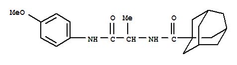 (9Ci)-N-[2-[(4-甲氧基苯基)氨基]-1-甲基-2-氧代乙基]-三环[3.3.1.13,7]癸烷-1-羧酰胺结构式_353492-18-9结构式