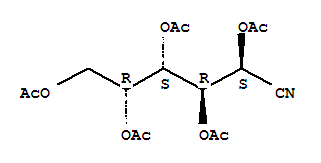 (1S,2R,3S,4R)-4,5-二乙酰氧基-1-氰基-1,2,3-戊烷三基三乙酸酯结构式_35439-42-0结构式