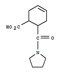 6-(Pyrrolidine-1-carbonyl)-cyclohex-3-enecarboxylic acidStructure,355830-81-8Structure 6-(Pyrrolidine-1-carbonyl)-cyclohex-3-enecarboxylic acid Structure,355830-81-8Structure