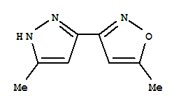 (9Ci)-5-甲基-3-(5-甲基-1H-吡唑-3-基)-异噁唑结构式_35592-90-6结构式