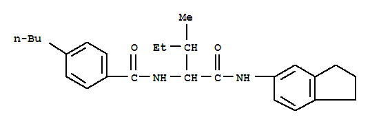 (9Ci)-4-丁基-N-[1-[[(2,3-二氢-1H-茚-5-基)氨基]羰基]-2-甲基丁基]-苯甲酰胺结构式_356054-67-6结构式