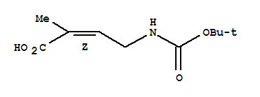 (2Z)-(9Ci)-4-[[(1,1-二甲基乙氧基)羰基]氨基]-2-甲基-2-丁酸结构式_356788-94-8结构式