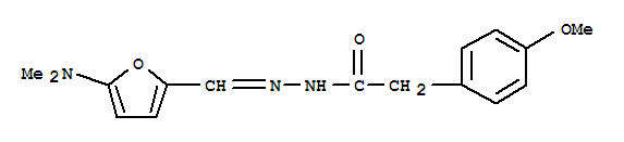 (9CI)-4-甲氧基-苯乙酸[[5-(二甲基氨基)-2-呋喃]亚甲基]肼结构式_357217-47-1结构式