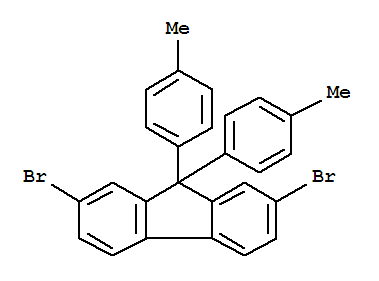 2,7-二溴-9,9-双(4-甲基苯基)-9h-芴结构式_357645-37-5结构式
