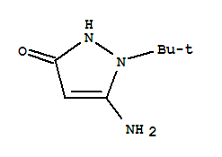 (9ci)-5-氨基-1-(1,1-二甲基乙基)-1,2-二氢-3H-吡唑-3-酮结构式_359867-35-9结构式