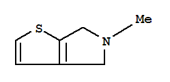 (9ci)-5,6-二氢-5-甲基-4H-噻吩并[2,3-c]吡咯结构式_365998-43-2结构式