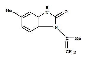 (9ci)-1,3-二氢-5-甲基-1-(1-甲基乙烯)-2H-苯并咪唑-2-酮结构式_36743-70-1结构式