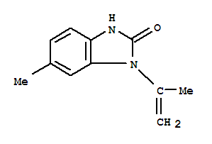 (9ci)-1,3-二氢-6-甲基-1-(1-甲基乙烯)-2H-苯并咪唑-2-酮结构式_36743-76-7结构式