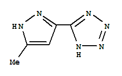 5-(5-甲基-1H-吡唑-3-基)-2H-四唑结构式_36764-55-3结构式