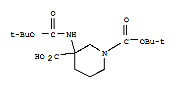 (9Ci)-3-[[(1,1-二甲基乙氧基)羰基]氨基]-1,3-哌啶二羧酸,1-(1,1-二甲基乙基)酯结构式_368866-18-6结构式