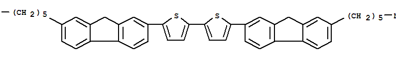 2-(2-己基-9h-芴-7-基)-5-(5-(2-己基-9h-芴-7-基)噻吩-2-基)噻吩结构式_369599-42-8结构式
