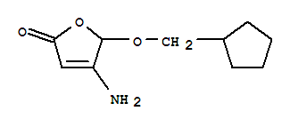 (9ci)-4-氨基-5-(环戊基甲氧基)-2(5H)-呋喃酮结构式_370876-84-9结构式