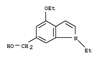 (9Ci)-4-乙氧基-1-乙基-1H-吲哚-6-甲醇结构式_372099-99-5结构式