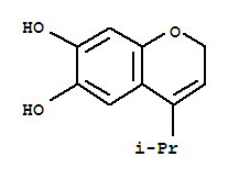 (9Ci)-4-(1-甲基乙基)-2H-1-苯并吡喃-6,7-二醇结构式_374695-14-4结构式