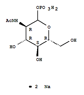 N-乙酰基-D-氨基葡萄糖-1-磷酸二钠结构式_374726-40-6结构式