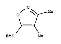 Isoxazole,5-(ethylthio)-3,4-dimethyl-(9ci)Structure,37543-61-6Structure Isoxazole,5-(ethylthio)-3,4-dimethyl-(9ci) Structure,37543-61-6Structure