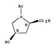 (4r)-(9ci)-1-乙酰基-4-羟基-D-脯氨酸结构式_37712-75-7结构式