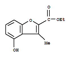 4-羟基-3-甲基苯并呋喃-2-羧酸乙酯结构式_3781-69-9结构式