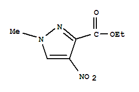 (9Ci)-1-甲基-4-硝基-1H-吡唑-3-羧酸乙酯结构式_378203-86-2结构式