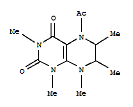 5-乙酰基-5,6,7,8-四氢-1,3,6,7,8-五甲基-2,4(1H,3H)-蝶啶二酮结构式_37921-30-5结构式