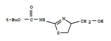 (9Ci)-[4,5-二氢-4-(羟基甲基)-2-噻唑]-氨基甲酸,1,1-二甲基乙酯结构式_380149-39-3结构式