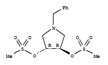 (3R,4R)-1-苄基-3,4-吡咯烷二基二甲烷磺酸酯结构式_380357-38-0结构式 (3R,4R)-1-苄基-3,4-吡咯烷二基二甲烷磺酸酯结构式_380357-38-0结构式