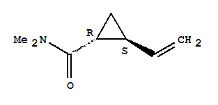 (1r-反式)-(9ci)-2-乙烯-N,N-二甲基-环丙烷羧酰胺结构式_38206-82-5结构式