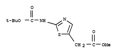 2-[[(1,1-二甲基乙氧基)羰基]氨基]-5-噻唑乙酸甲酯结构式_385785-37-5结构式