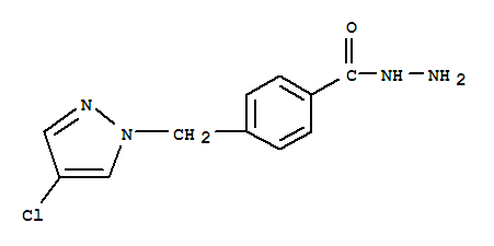 (9CI)-4-[(4-氯-1H-吡唑-1-基)甲基]-苯甲酸肼结构式_386736-92-1结构式