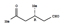 (3r)-(9ci)-3-甲基-5-氧代-己醛结构式_389837-64-3结构式
