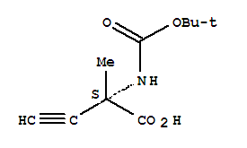 (2S)-2-(tert-butoxycarbonylamino)-2-methyl-but-3-ynoic acidStructure,391678-36-7Structure (2S)-2-(tert-butoxycarbonylamino)-2-methyl-but-3-ynoic acid Structure,391678-36-7Structure