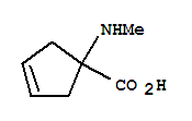 (9ci)-1-(甲基氨基)-3-环戊烯-1-羧酸结构式_39186-12-4结构式