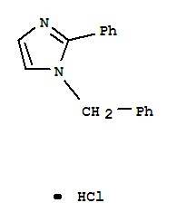 1-苄基-2-苯基咪唑盐酸盐结构式_39269-68-6结构式