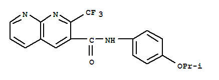 (9ci)-n-[4-(1-甲基乙氧基)苯基]-2-(三氟甲基)-1,8-萘啶-3-羧酰胺结构式_393183-72-7结构式