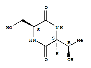 (3S,6S)-3-[(1R)-1-羟基乙基]-6-(羟基甲基)-2,5-哌嗪二酮结构式_393830-95-0结构式