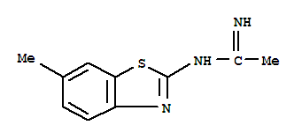 (9ci)-n-(6-甲基-2-苯并噻唑)-盐酸乙脒结构式_395065-74-4结构式