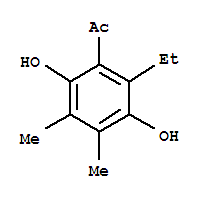 (9ci)-1-(2-乙基-3,6-二羟基-4,5-二甲基苯基)-乙酮结构式_396639-83-1结构式