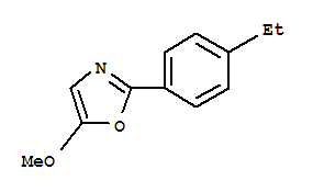 Oxazole, 2-(4-ethylphenyl)-5-methoxy-(9ci)Structure,400727-90-4Structure Oxazole, 2-(4-ethylphenyl)-5-methoxy-(9ci) Structure,400727-90-4Structure