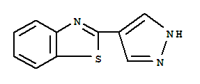 (9ci)-2-(1H-吡唑-4-基)-苯并噻唑结构式_40142-85-6结构式